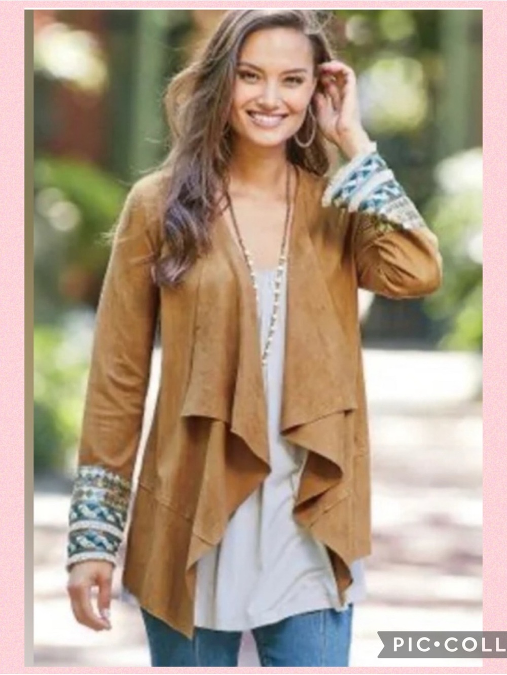 💖Soft Surroundings Faux Suede Draped Cardigan💖
